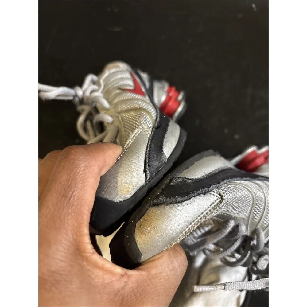 Vintage Y2k Nike Shox Turbo VII Shoes Youth 3.5 Gray Red Running Sneakers boys